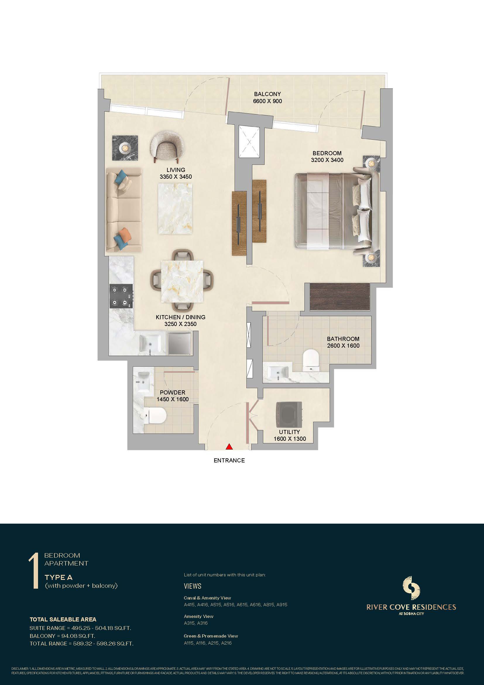 1 Bedroom Floor Plan