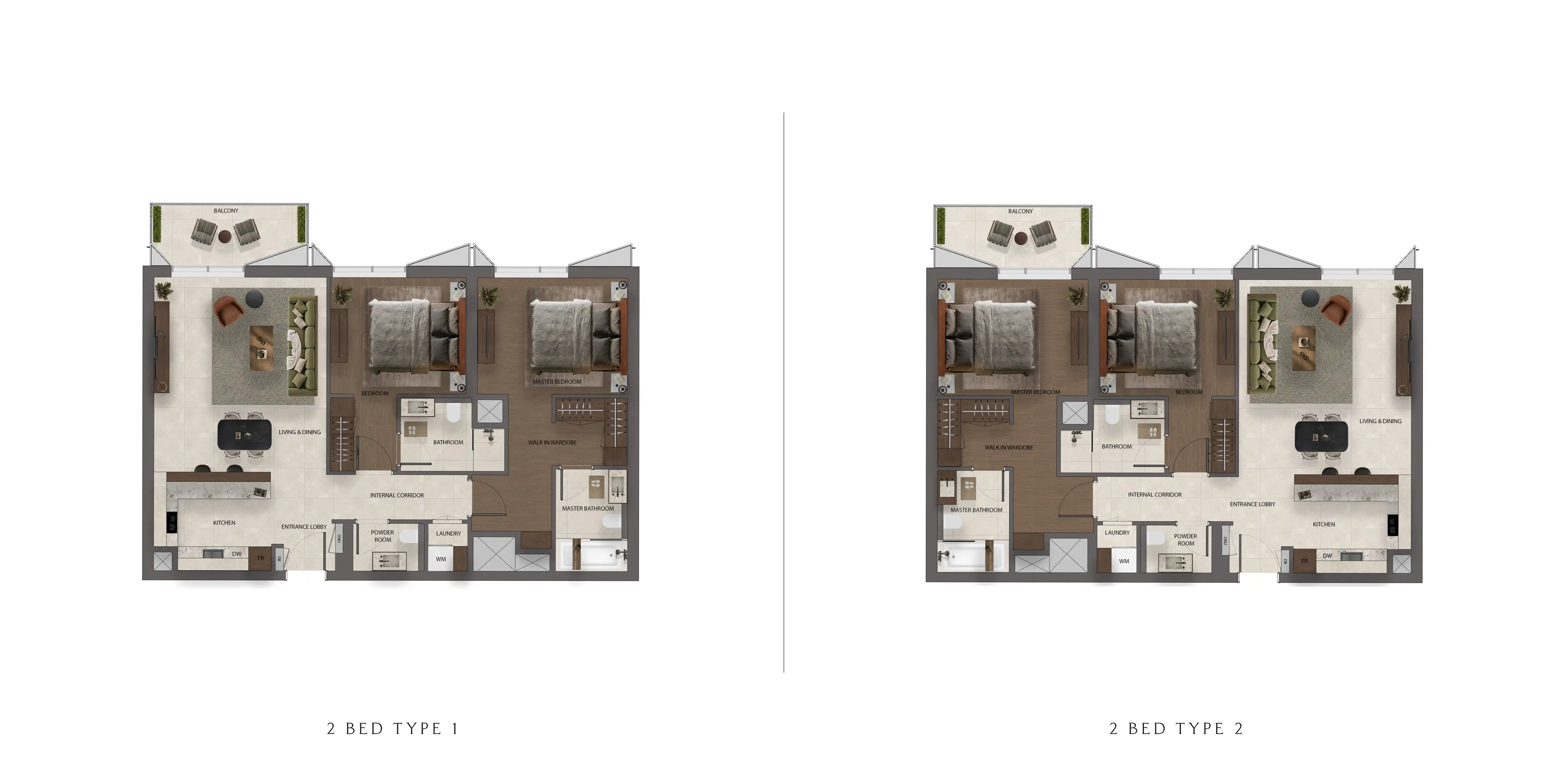 2 Bedroom Floor Plan
