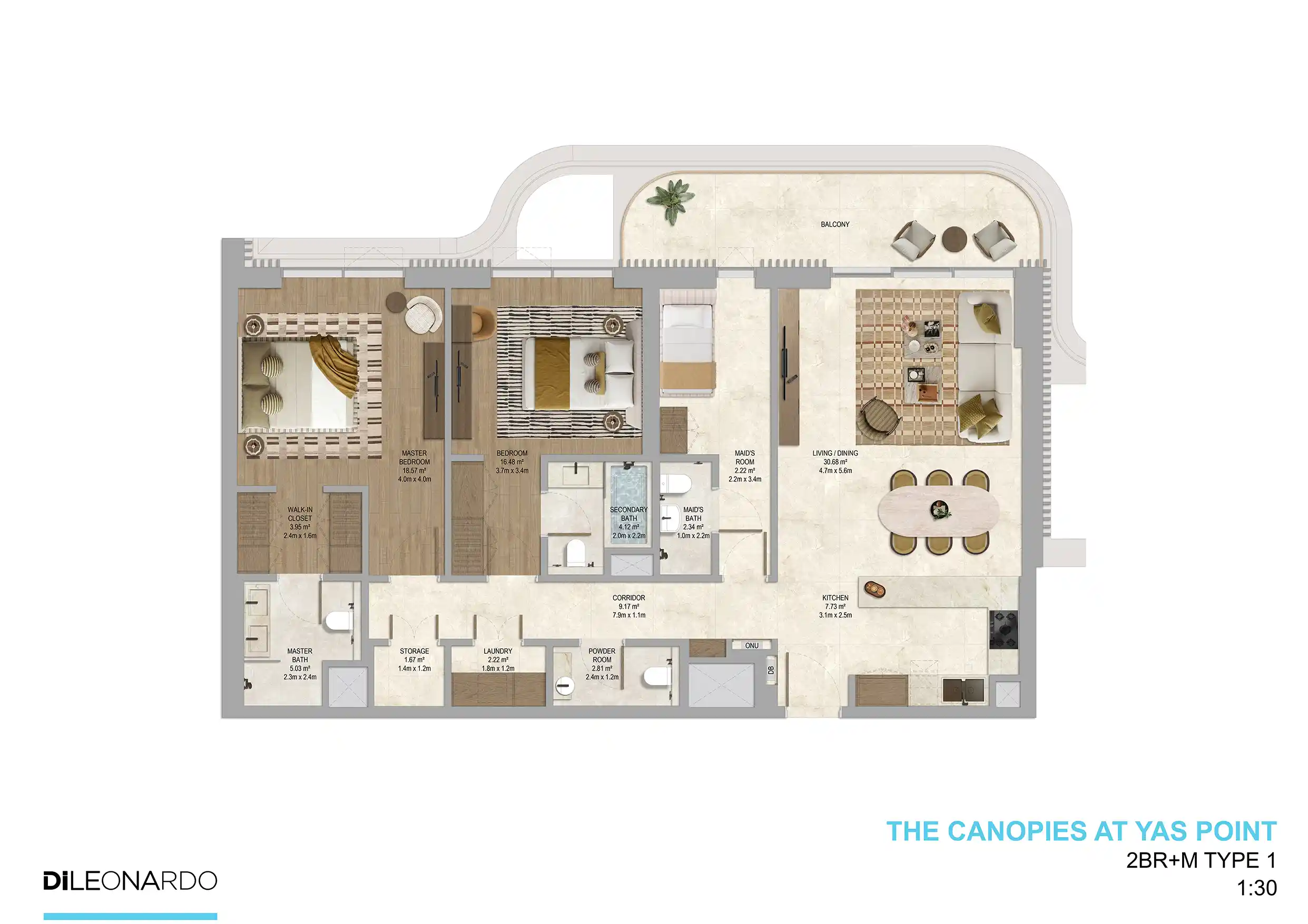 2 Bedroom Floor Plan