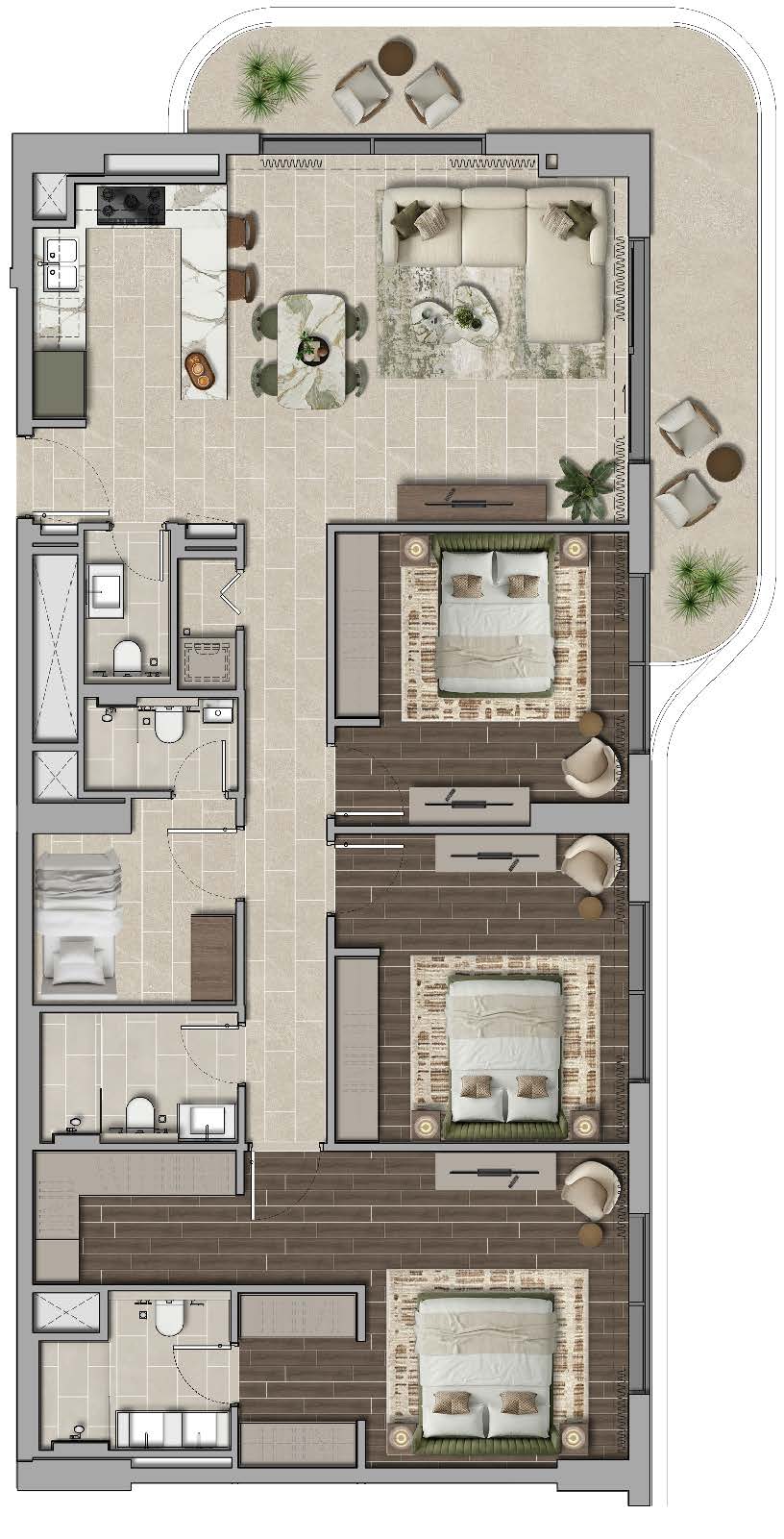 3 Bedroom Floor Plan